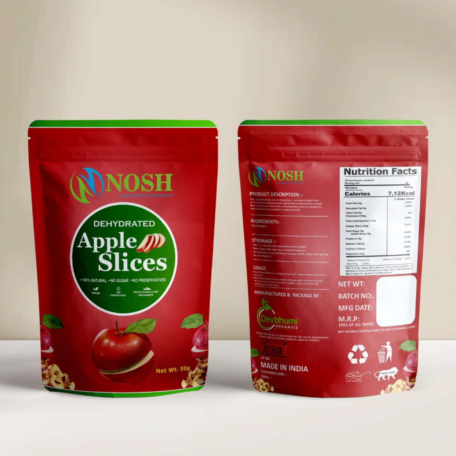 Dehydrated/ Dried Fruits (without Sugar)